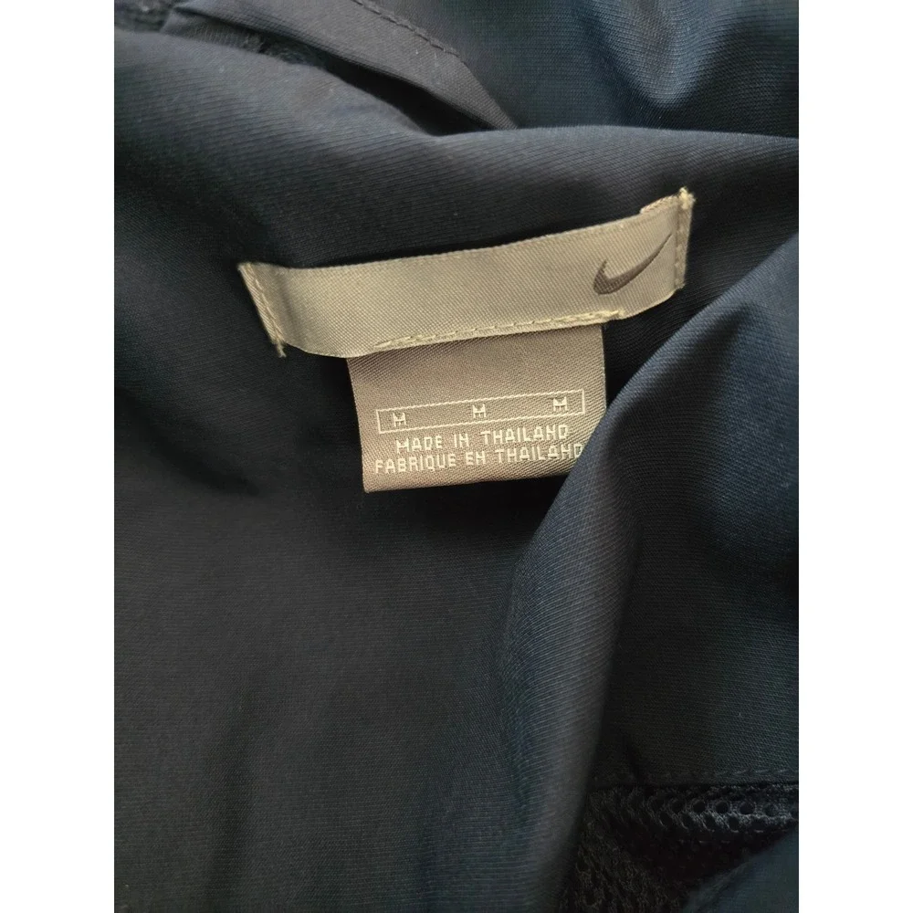 Nike 72 Mens Vintage Windbreaker Full Zip Jacket Navy‎ Blue White Piping Size M